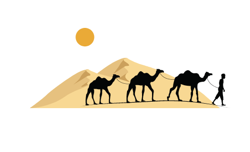 Logo sans fond caravane du desert
