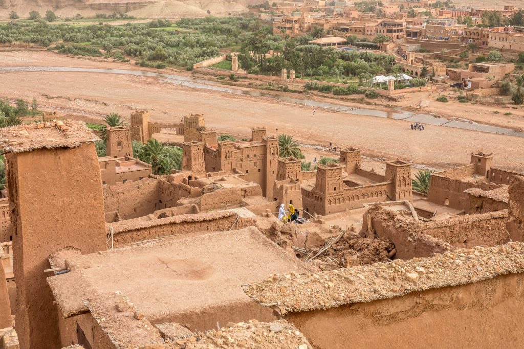 Paysage d'une kasbah marocaine
